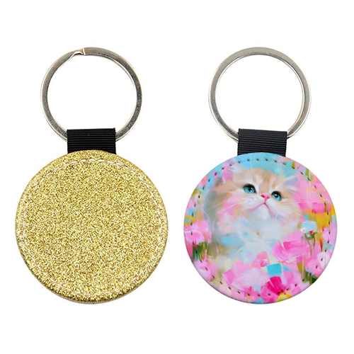 Cute orange kitty - keyring by DejaReve