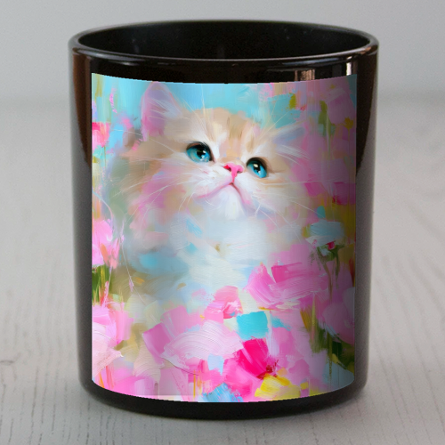Cute orange kitty - scented candle by DejaReve
