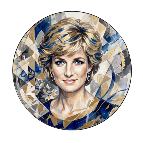 Diana in Royal Blue - Circle Sticker by haris kavalla