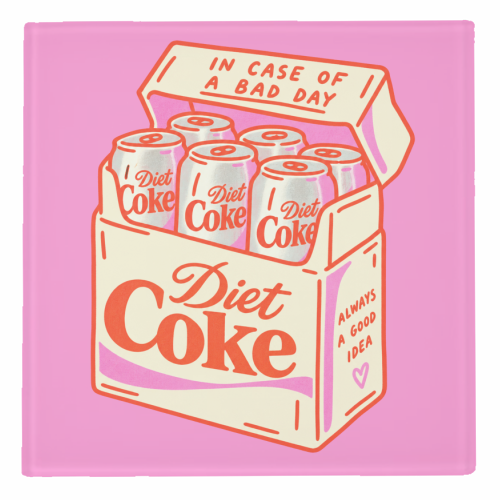 Case of Diet Coke - personalised beer coaster by Ms Doodle