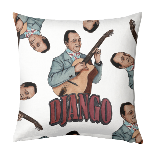 Django Reinhardt - designed cushion by Daniel Cash