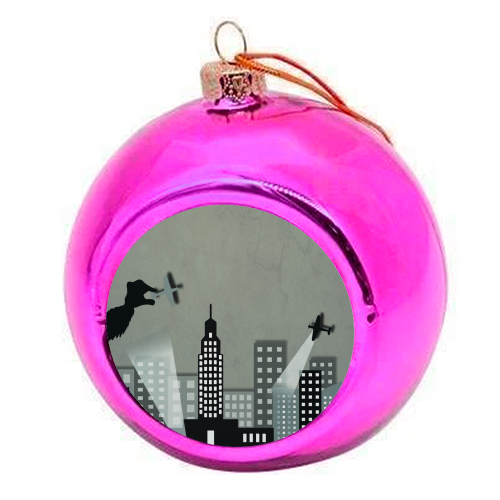King Kong  - colourful christmas bauble by Cassia Friello