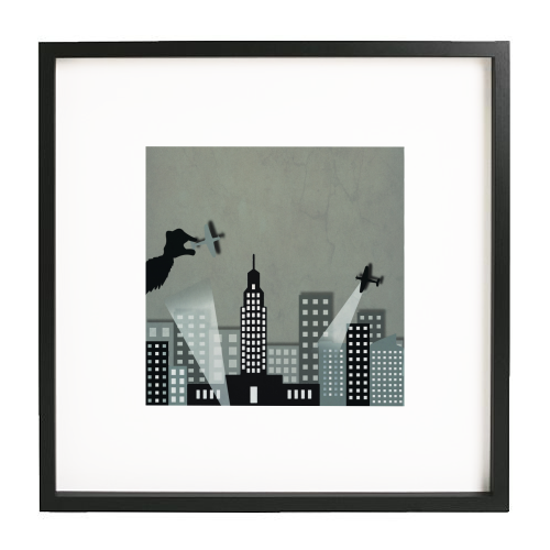 King Kong  - framed poster print by Cassia Friello