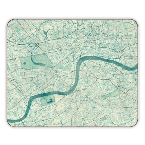 London Map Blue Vintage - designer placemat by City Art Posters