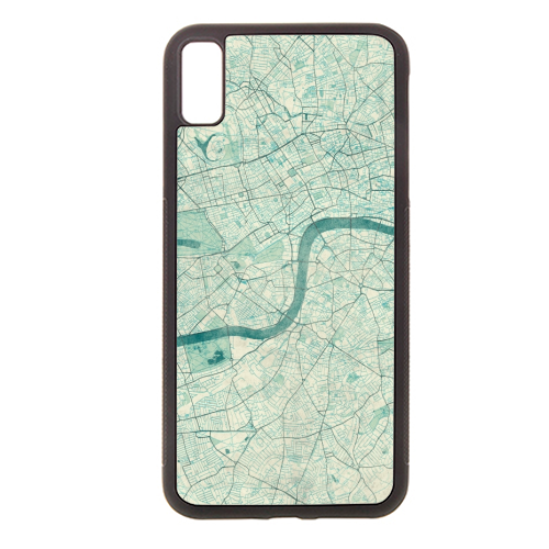 London Map Blue Vintage - Stylish phone case by City Art Posters