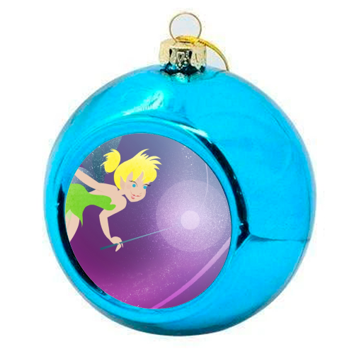 Think Happy Thoughts... - colourful christmas bauble by Amy Lewis