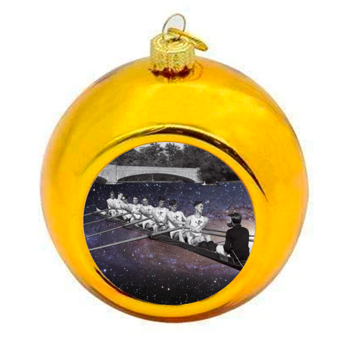 Rowing on the Stars - colourful christmas bauble by Peter Dannenbaum