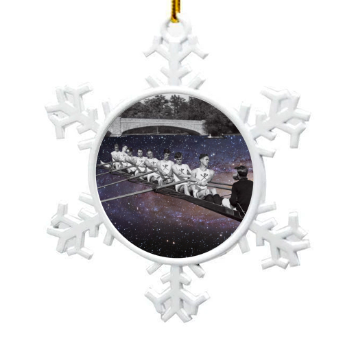 Rowing on the Stars - snowflake decoration by Peter Dannenbaum