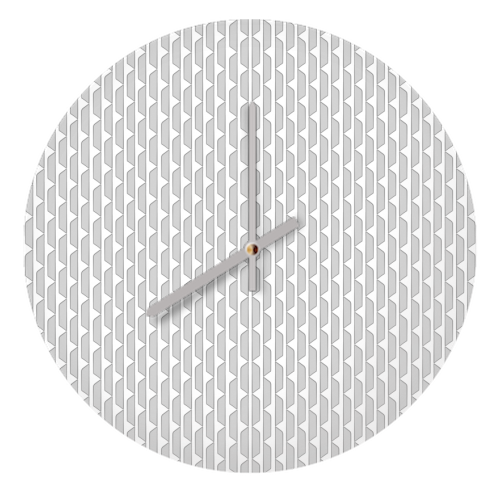 Grey Blocks - quirky wall clock by Natalie North