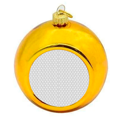 Grey Blocks - colourful christmas bauble by Natalie North