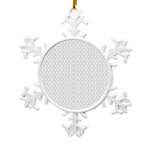 Grey Blocks - snowflake decoration by Natalie North