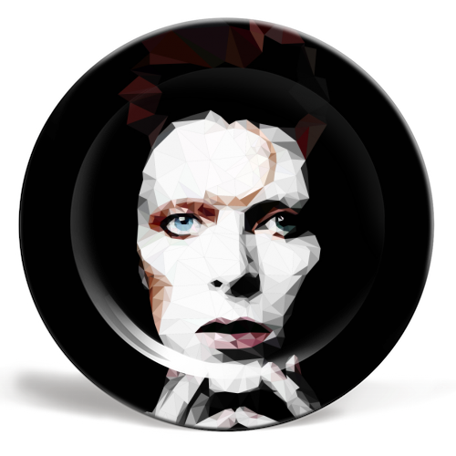 David Bowie - ceramic dinner plate by Natasha Troy