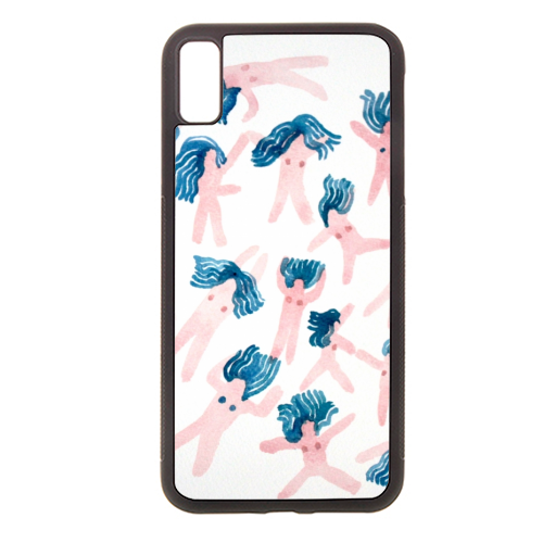 pink and blue dolly - Stylish phone case by Miki Lowe
