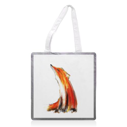 Wise Fox - printed tote bag by James Jefferson Peart