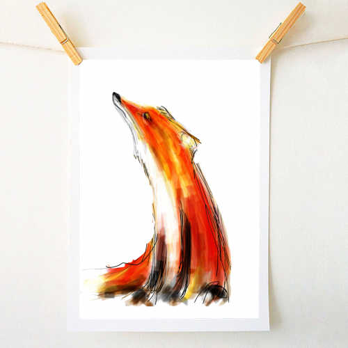 Wise Fox - A1 - A4 art print by James Jefferson Peart
