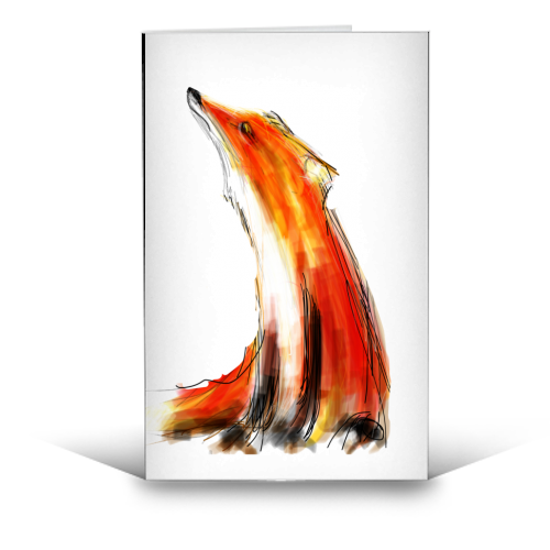 Wise Fox - funny greeting card by James Jefferson Peart