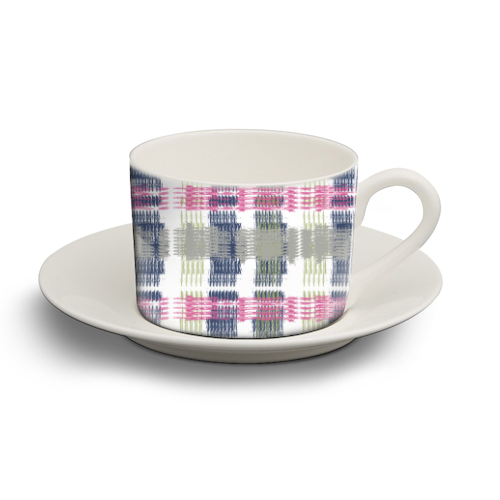Check 2 - personalised cup and saucer by Julia Barstow