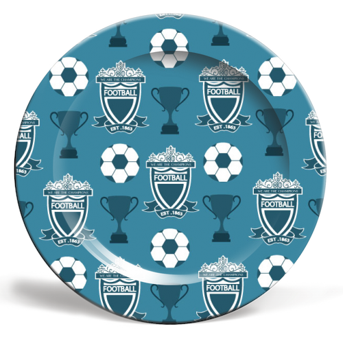 Football - ceramic dinner plate by sam keeley
