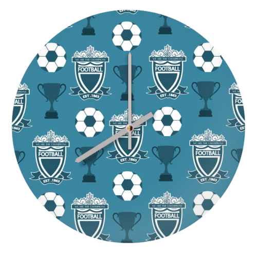 Football - quirky wall clock by sam keeley