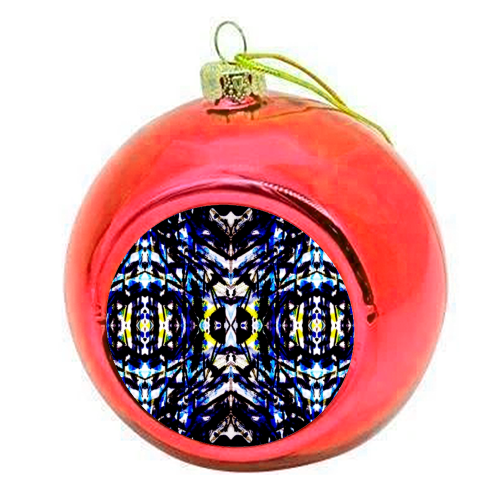Doodle Abstract  - colourful christmas bauble by Ellie Kennedy