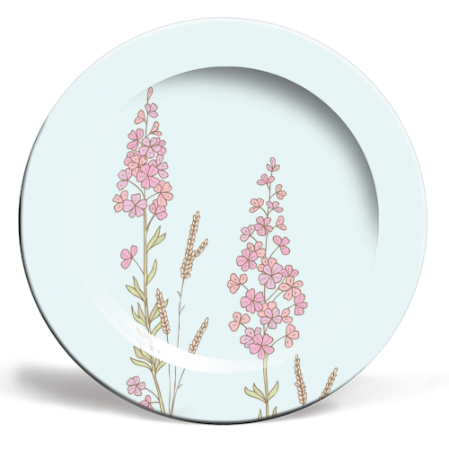 Flowers in Norway - ceramic dinner plate by Emma Margaret