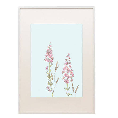 Flowers in Norway - framed poster print by Emma Margaret