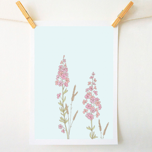 Flowers in Norway - A1 - A4 art print by Emma Margaret