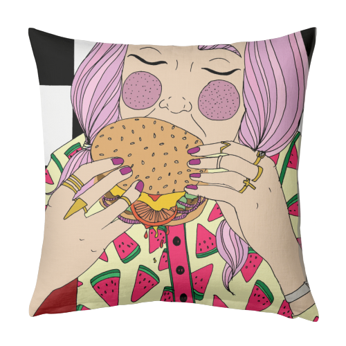 Fast Love - designed cushion by Phie Hackett