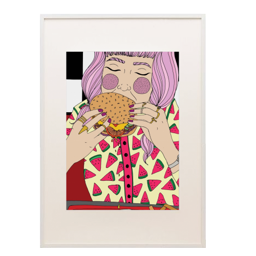 Fast Love - framed poster print by Phie Hackett