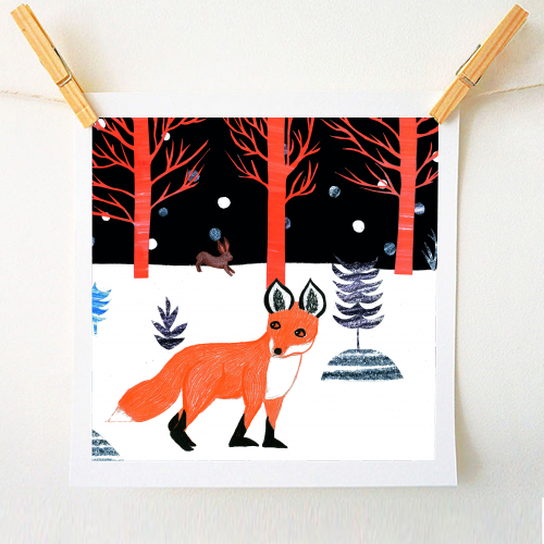 magical forest - A1 - A4 art print by Ida Kortelainen