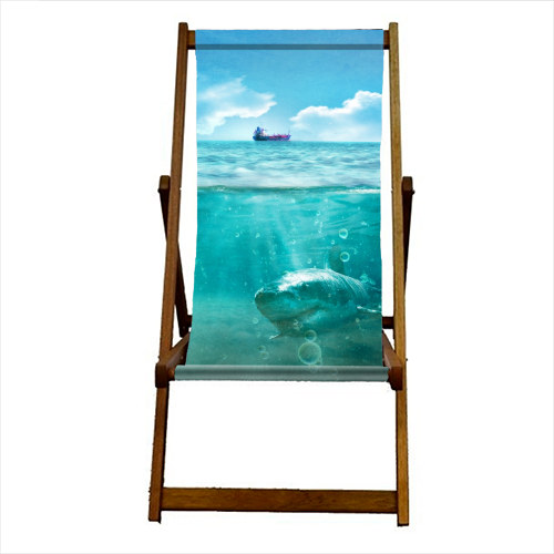 Blue - canvas deck chair by DejaReve