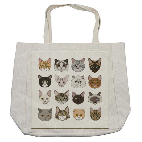 Cats - cool beach bag by Kitty & Rex Designs