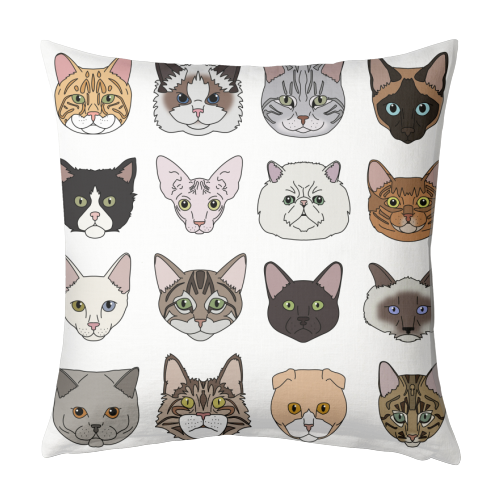Cats - designed cushion by Kitty & Rex Designs