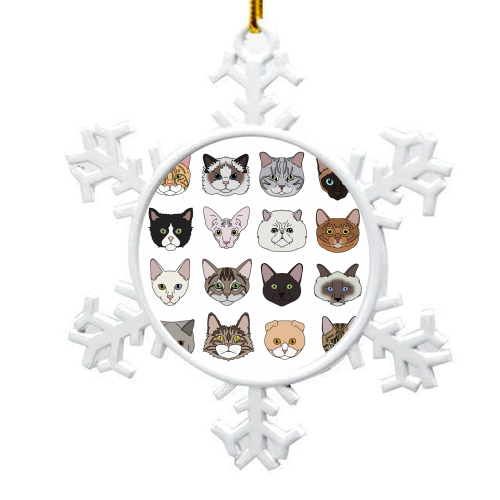 Cats - snowflake decoration by Kitty & Rex Designs