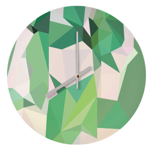 Leaves - quirky wall clock by Natasha Troy