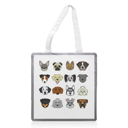 Dogs - printed tote bag by Kitty & Rex Designs