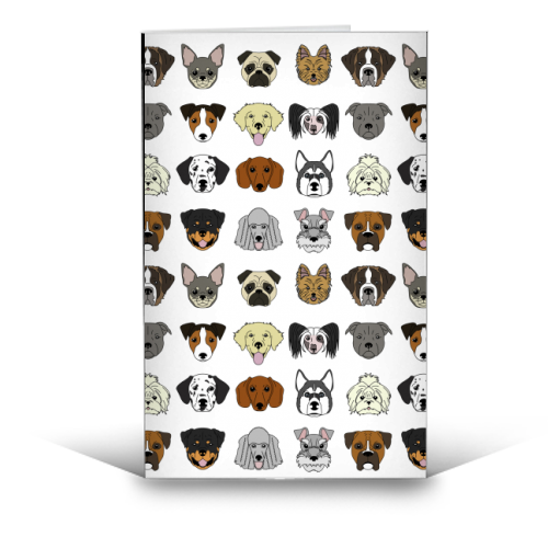 Dogs - funny greeting card by Kitty & Rex Designs