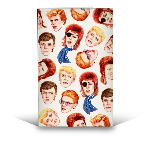Fabulous Bowie - funny greeting card by Helen Green