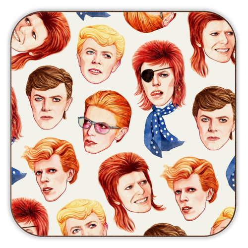 Fabulous Bowie - personalised beer coaster by Helen Green