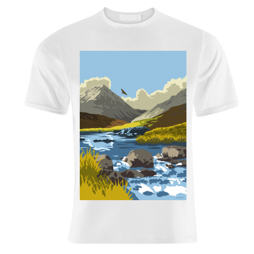 Loch an t-Siob, Isle of Jura - unique t shirt by Stephen Millership
