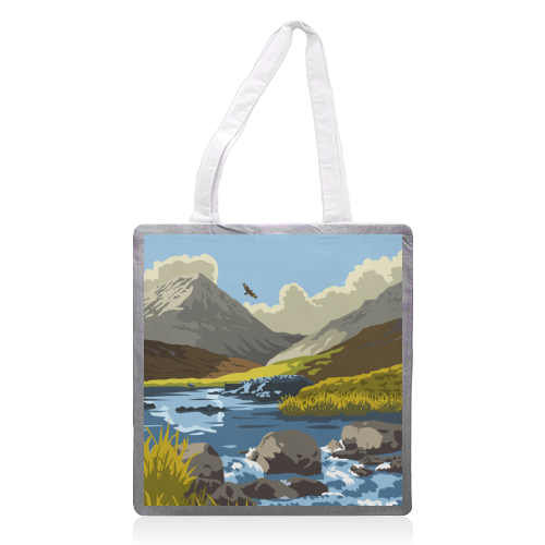 Loch an t-Siob, Isle of Jura - printed tote bag by Stephen Millership