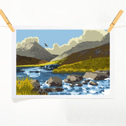 Loch an t-Siob, Isle of Jura - A1 - A4 art print by Stephen Millership