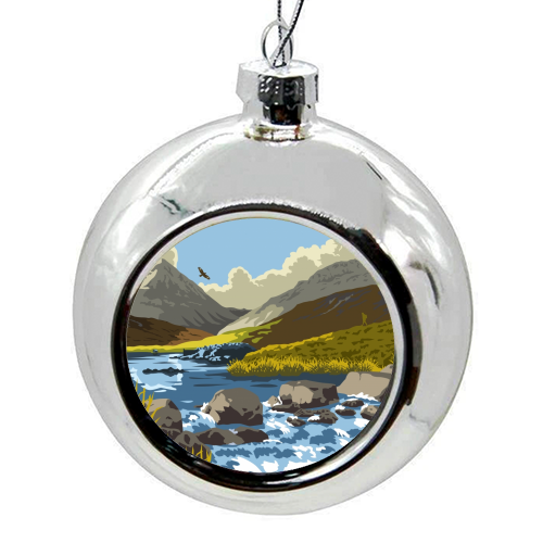 Loch an t-Siob, Isle of Jura - colourful christmas bauble by Stephen Millership