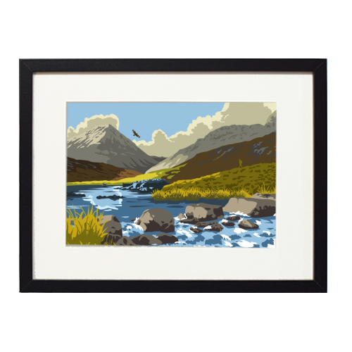 Loch an t-Siob, Isle of Jura - framed poster print by Stephen Millership