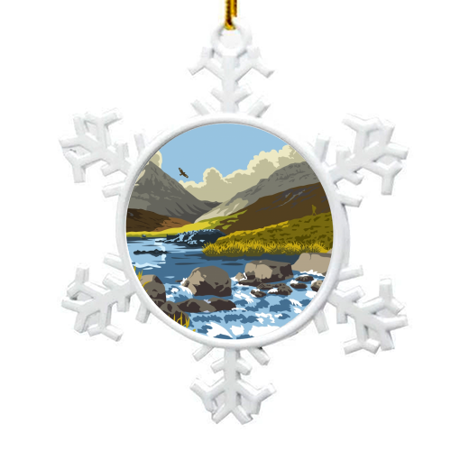 Loch an t-Siob, Isle of Jura - snowflake decoration by Stephen Millership