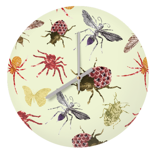 Insects - quirky wall clock by Stag Prints
