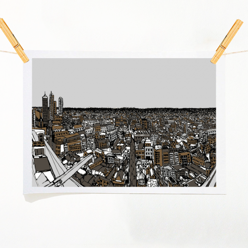 Leeds City - A1 - A4 art print by Lucy Banks