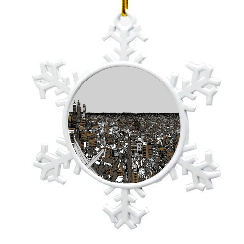Leeds City - snowflake decoration by Lucy Banks