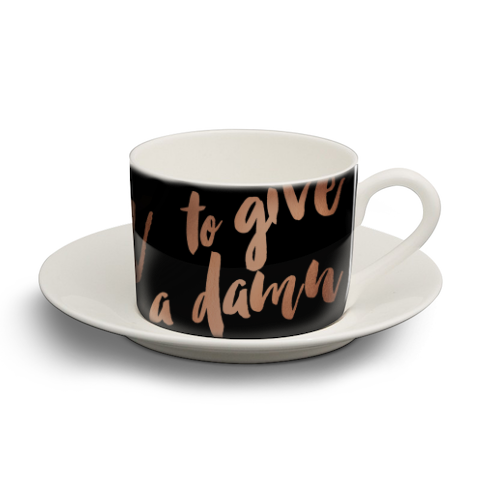 Too glam to give a damn - personalised cup and saucer by MariaKritzas