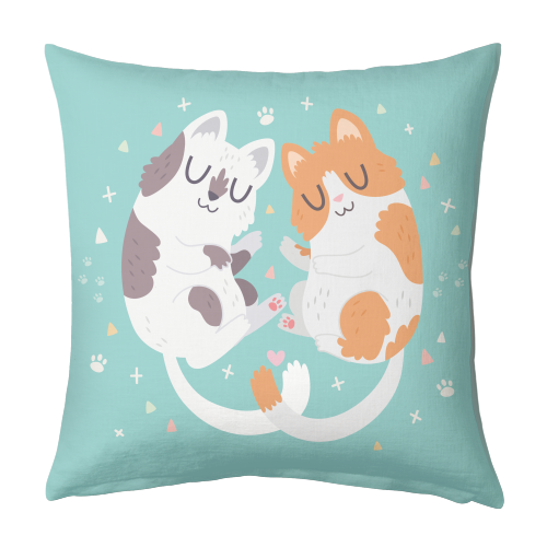 Kitty Cuddles - designed cushion by Claire Stamper